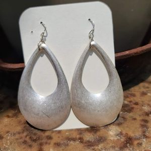 Silver drop earrings